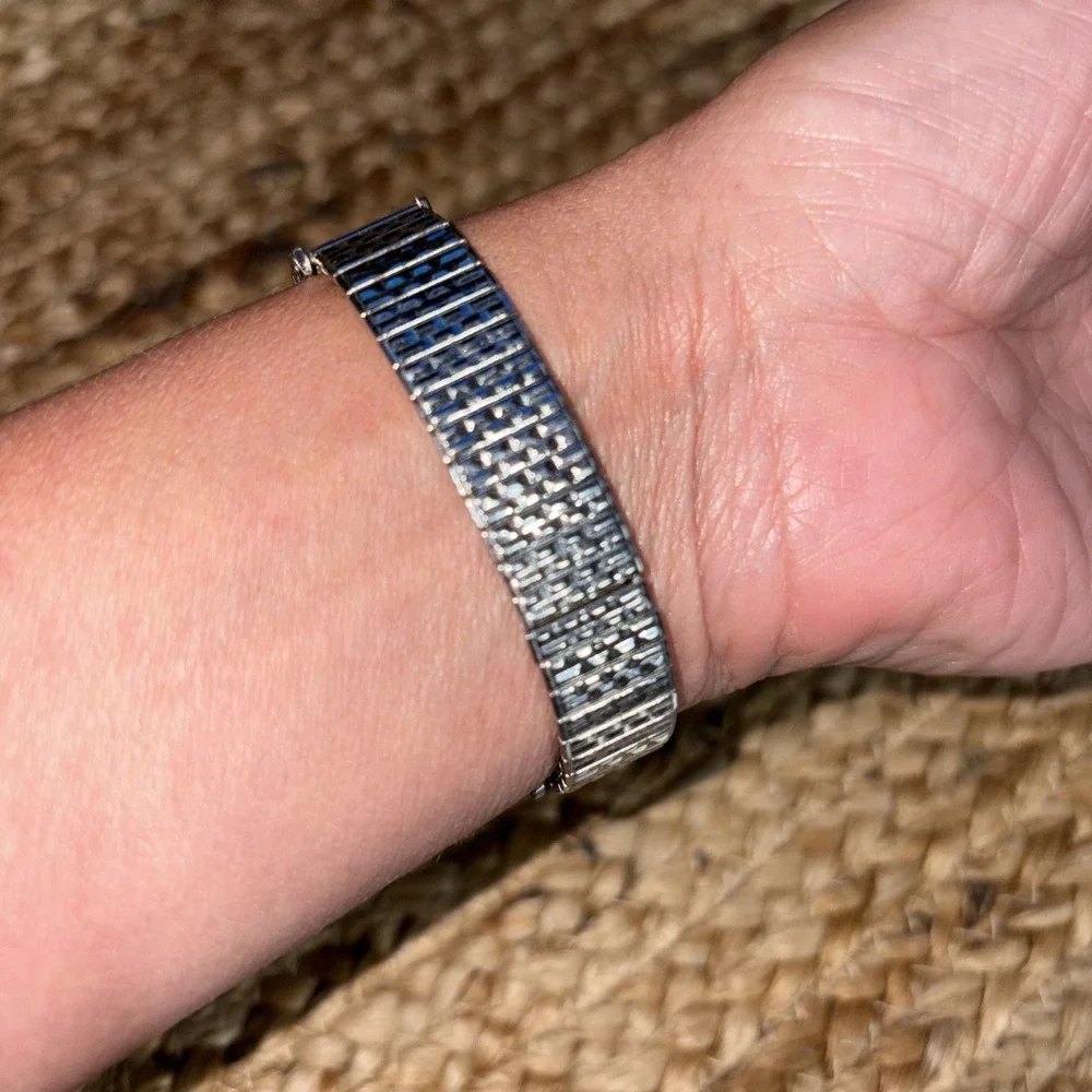 LA Express Analog Mosaic Band Wristwatch Expansion Band Quartz Movement